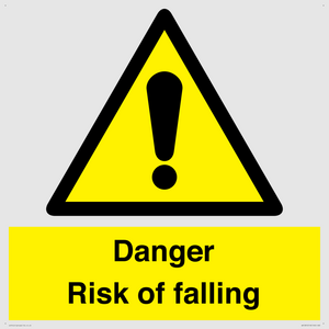 Danger Risk of falling